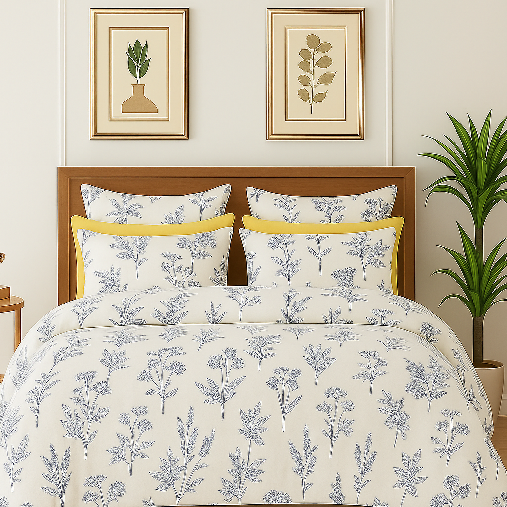 Ivory Garden Bloom Bedsheet Set