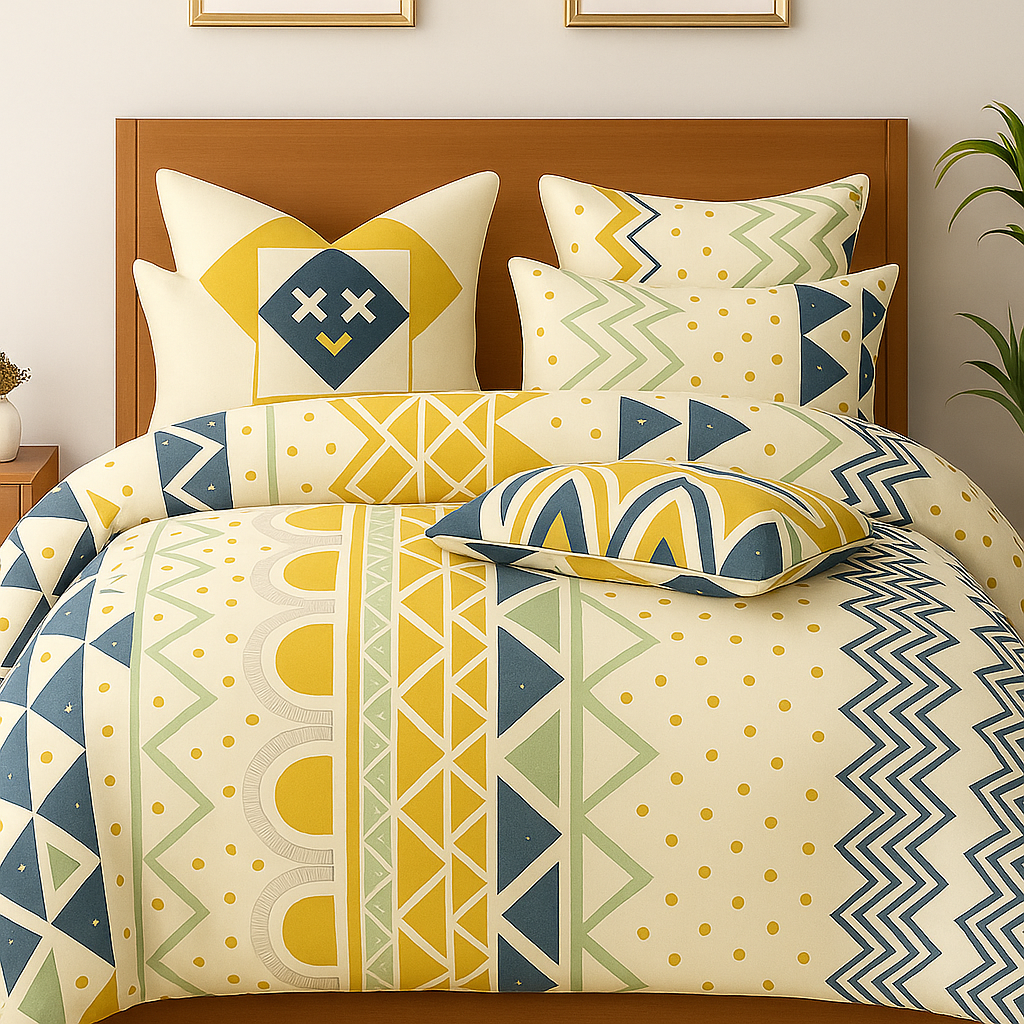 Tribal Geometric Bedding Set