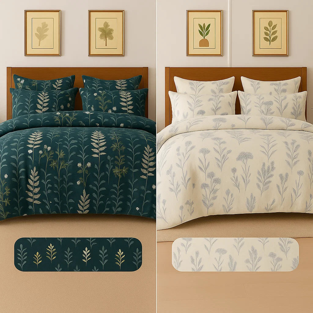 Blooming Elegance Bedsheet Combo - Set of 2