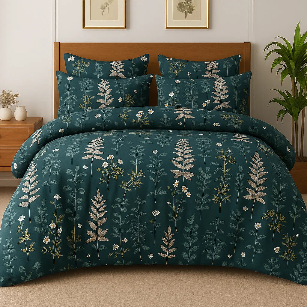 Midnight Green Bedsheet Set