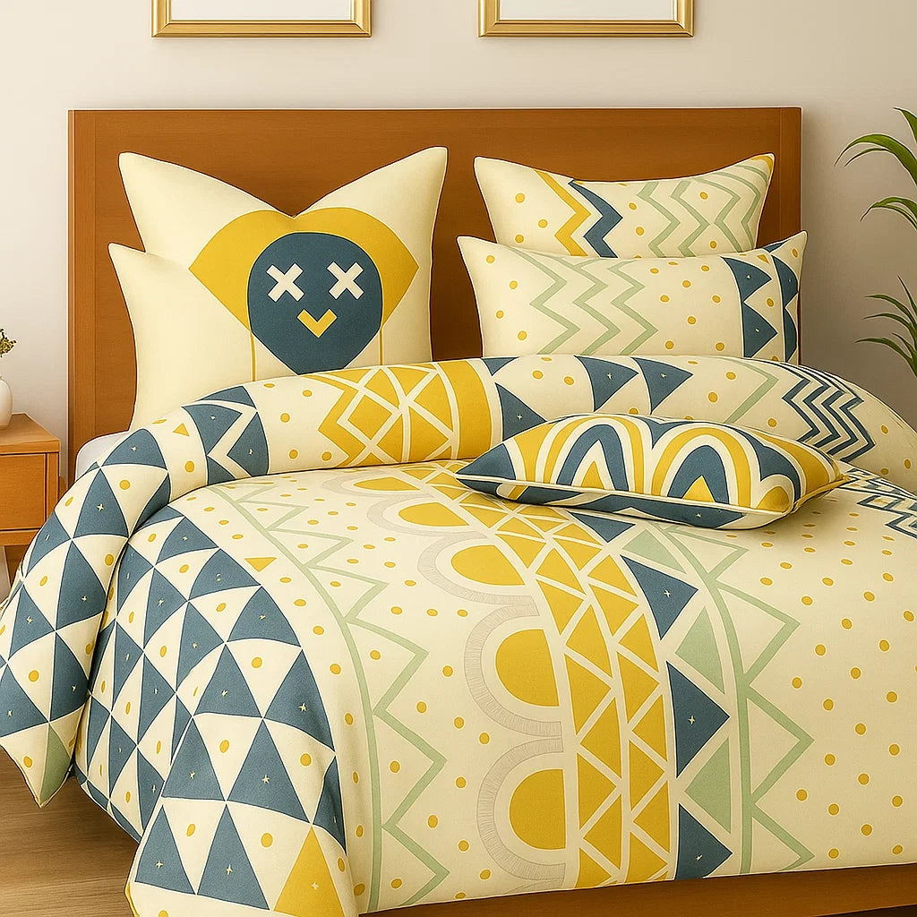 Tribal Geometric Bedding Set